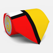 Geometrische weergave van de kleurenweergave Mondr Stropdas (Opgerold)