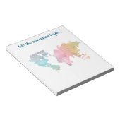 Geometrische Wereldkaart Notitieblok - "Let's the  (Schuin)