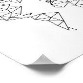Geometrische wereldkaart poster (Hoek)