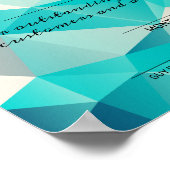 Geometrische werknemer van het certificaat voor ma poster (Hoek)