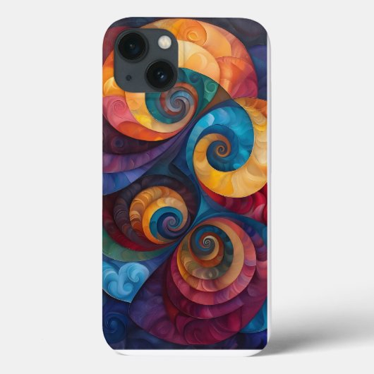 Geometrische wervelingen Digital Art Design Case-Mate iPhone Case (Achterkant)