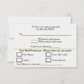 Geometrische White Gold RSVP Voedselallergieën (Achterkant)