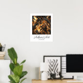 Geometrische Wilde Paard Abstracte Kunst Poster (Thuiskantoor)