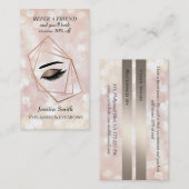 Geometrische wimpers en wenkbrauwen van een afbeel aanbevelingskaartje (Voorkant / Achterkant)