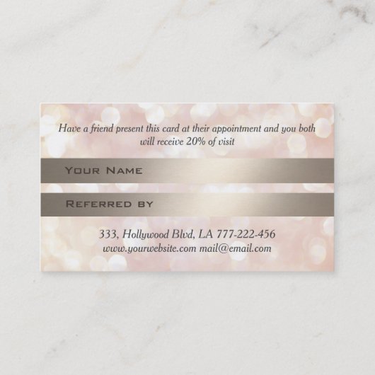 Geometrische wimpers en wenkbrauwen van een afbeel aanbevelingskaartje (Achterkant)