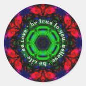 Geometrische Wisdom-Sticker Ronde Sticker (Voorkant)