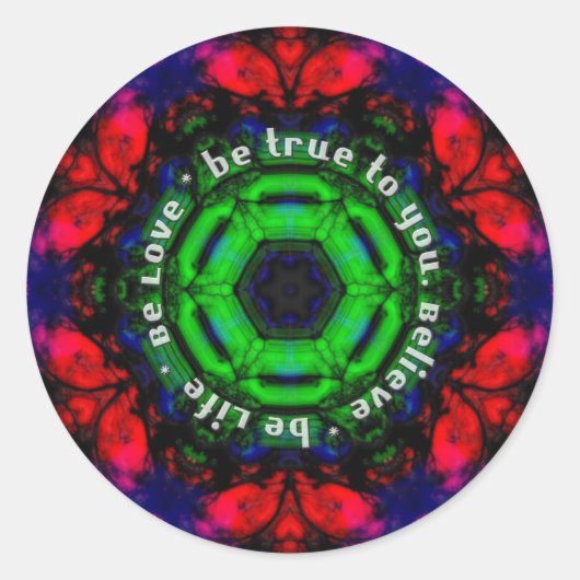 Geometrische Wisdom-Sticker Ronde Sticker (Voorkant)