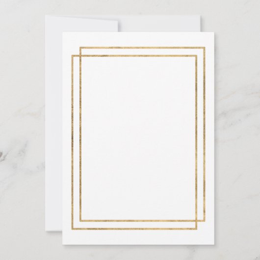 Geometrische witgouden lavendel roze bloemen RSVP Kaart (Achterkant)