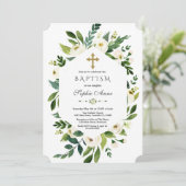 Geometrische witte bloedstolling van Floral Peonie Kaart (Staand voorkant)