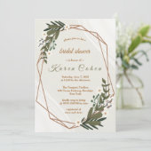 Geometrische witte bloemen Vrijgezellenfeest Kaart (Staand voorkant)