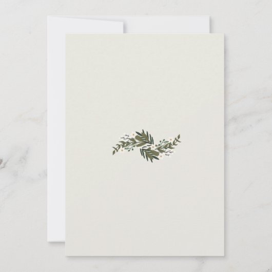 Geometrische witte bloemen Vrijgezellenfeest Kaart (Achterkant)