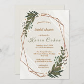 Geometrische witte bloemen Vrijgezellenfeest Kaart (Voorkant / Achterkant)