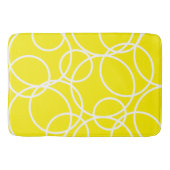 Geometrische witte cirkels geel modern Abstract Badmat (Voorkant)