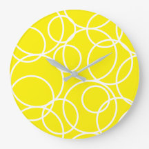 Geometrische witte cirkels geel modern Abstract