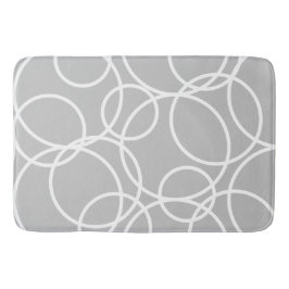 Geometrische witte cirkels grijs modern Abstract Badmat