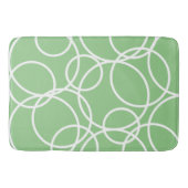 Geometrische witte cirkels groen modern Abstract Badmat (Voorkant)