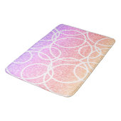 Geometrische witte cirkels regenboog glitter Abstr Badmat (Gekanteld)