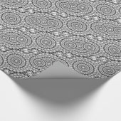 Geometrische witte diamanten Glitter Patroon Cadeaupapier (Hoek)