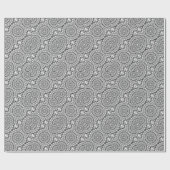 Geometrische witte diamanten Glitter Patroon Cadeaupapier (Vlak)