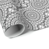 Geometrische witte diamanten Glitter Patroon Cadeaupapier (Rol Hoek)