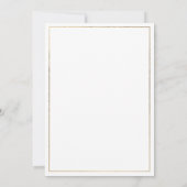 Geometrische witte en gouden typografie Trouw Kaart (Achterkant)
