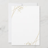 Geometrische witte Lijst Vellum Effect Photo Wedde Kaart (Achterkant)