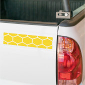 Geometrische witte linnen Bumblebee Bumpersticker (Op Truck)