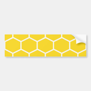 Geometrische witte linnen Bumblebee Bumpersticker