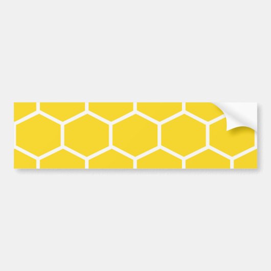 Geometrische witte linnen Bumblebee Bumpersticker (Voorkant)