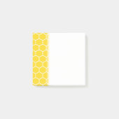 Geometrische witte linnen Bumblebee Post-it® Notes (Voorkant)