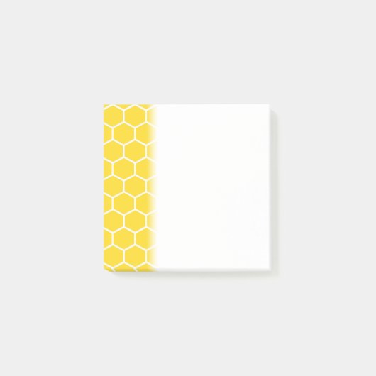 Geometrische witte linnen Bumblebee Post-it® Notes (Voorkant)