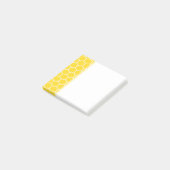 Geometrische witte linnen Bumblebee Post-it® Notes (Schuin)