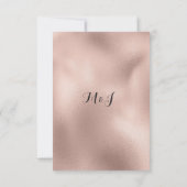 Geometrische witte roze gouden verloop marmeren br kaart (Achterkant)