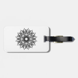 Geometrische witte tandheelkundige bagagelabel