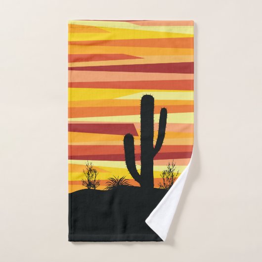 Geometrische woestijnzon bad handdoek (Handdoek)