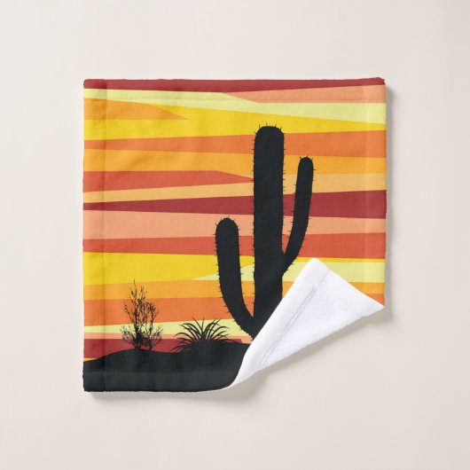 Geometrische woestijnzon bad handdoek (Wasdoekje)
