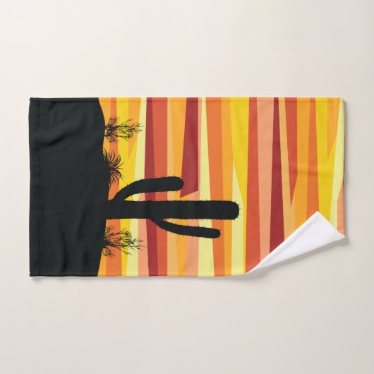 Geometrische woestijnzon bad handdoek (Handdoek)