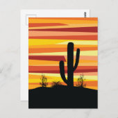 Geometrische woestijnzon briefkaart (Voorkant / Achterkant)