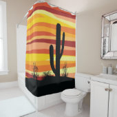 Geometrische woestijnzon douchegordijn (In situ)