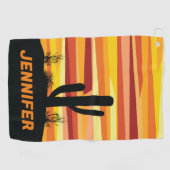 Geometrische woestijnzon golfhanddoek (Horizontaal)