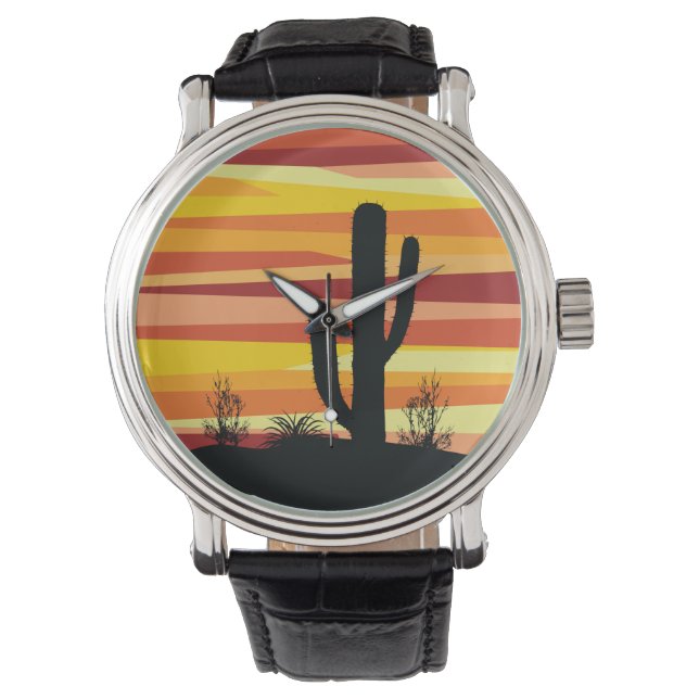 Geometrische woestijnzon horloge (Voorkant)
