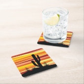 Geometrische woestijnzon kartonnen onderzetters (Insitu)