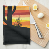 Geometrische woestijnzon theedoek (Quarter Fold)