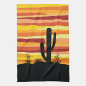 Geometrische woestijnzon theedoek (Verticaal)