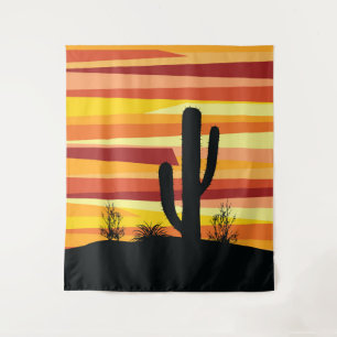Geometrische woestijnzon wandkleed