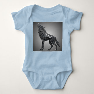 Geometrische wolf Abstract Romper
