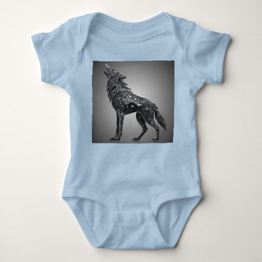 Geometrische wolf Abstract Romper (Voorkant)