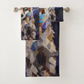 Geometrische Wolf Berg Bad Handdoek (Insitu)