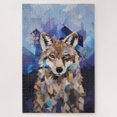 Geometrische Wolf Berg Legpuzzel (Verticaal)