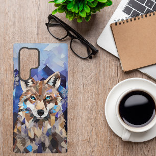 Geometrische Wolf Berg Samsung Galaxy Hoesje